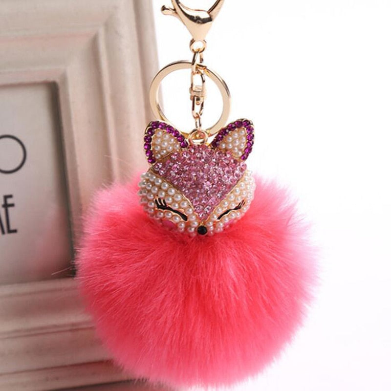 Foxy Glam Ball Keychain