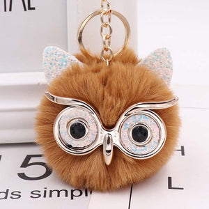 Hoot Glam Ball Keychains