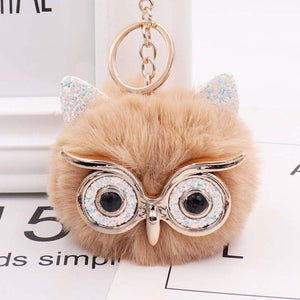 Hoot Glam Ball Keychains