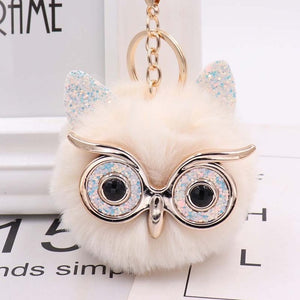 Hoot Glam Ball Keychains