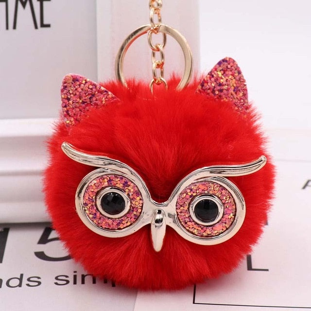 Hoot Glam Ball Keychains