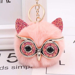 Hoot Glam Ball Keychains