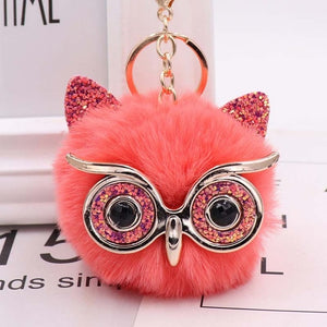 Hoot Glam Ball Keychains