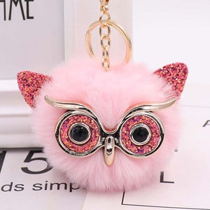 Hoot Glam Ball Keychains