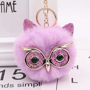 Hoot Glam Ball Keychains