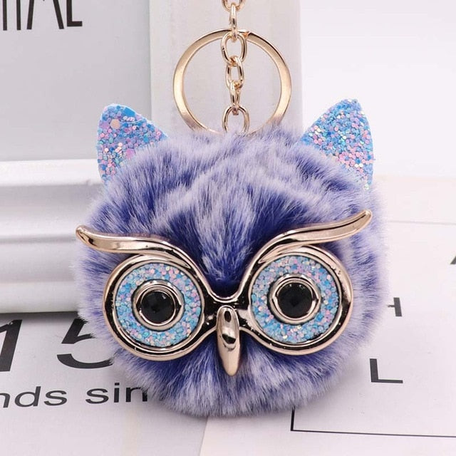 Hoot Glam Ball Keychains