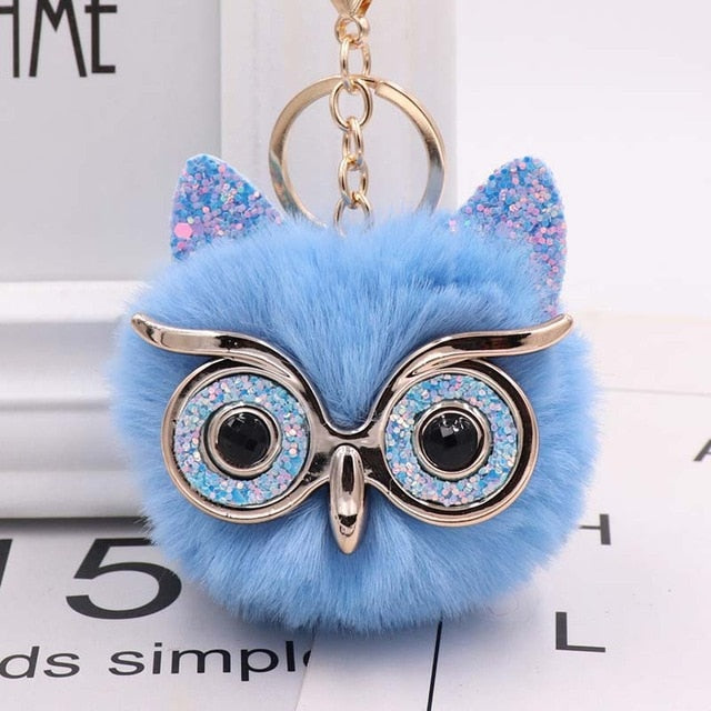 Hoot Glam Ball Keychains