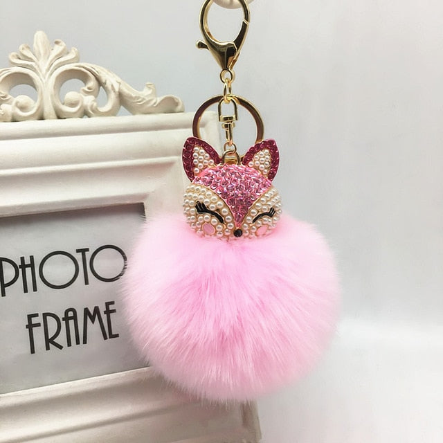 Foxy Glam Ball Keychain