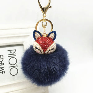 Foxy Glam Ball Keychain