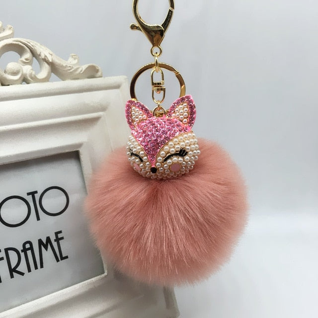 Foxy Glam Ball Keychain