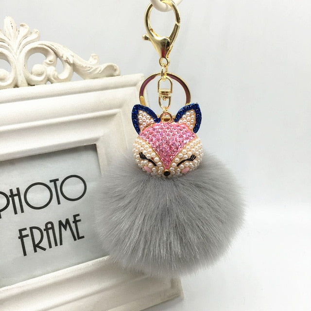 Foxy Glam Ball Keychain