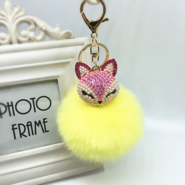 Foxy Glam Ball Keychain