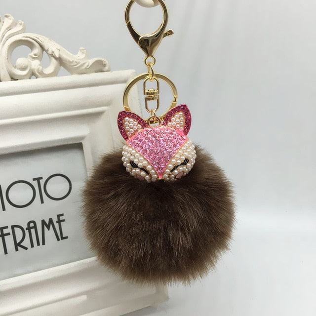 Foxy Glam Ball Keychain