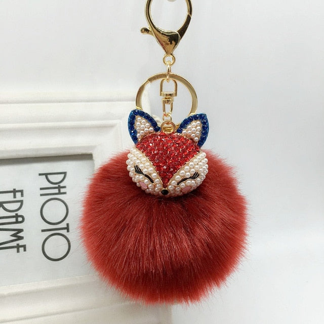 Foxy Glam Ball Keychain