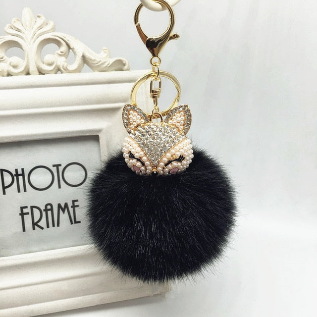 Foxy Glam Ball Keychain