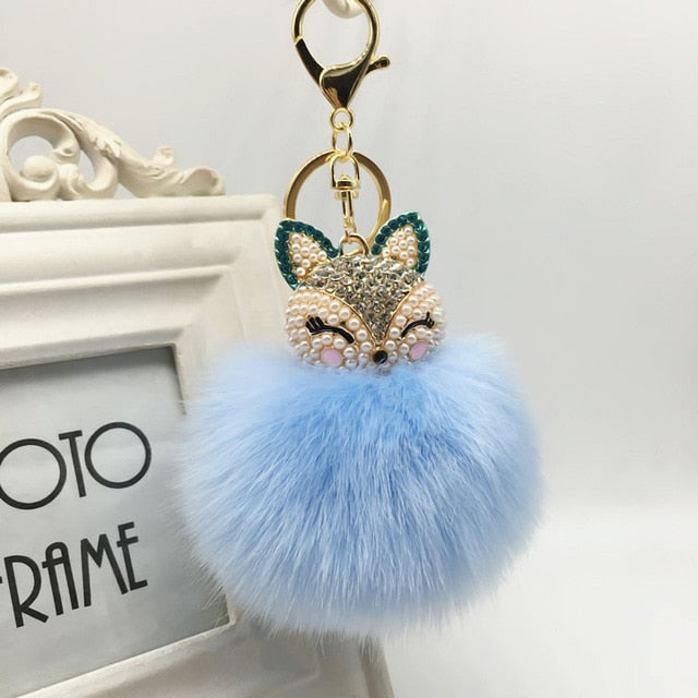 Foxy Glam Ball Keychain