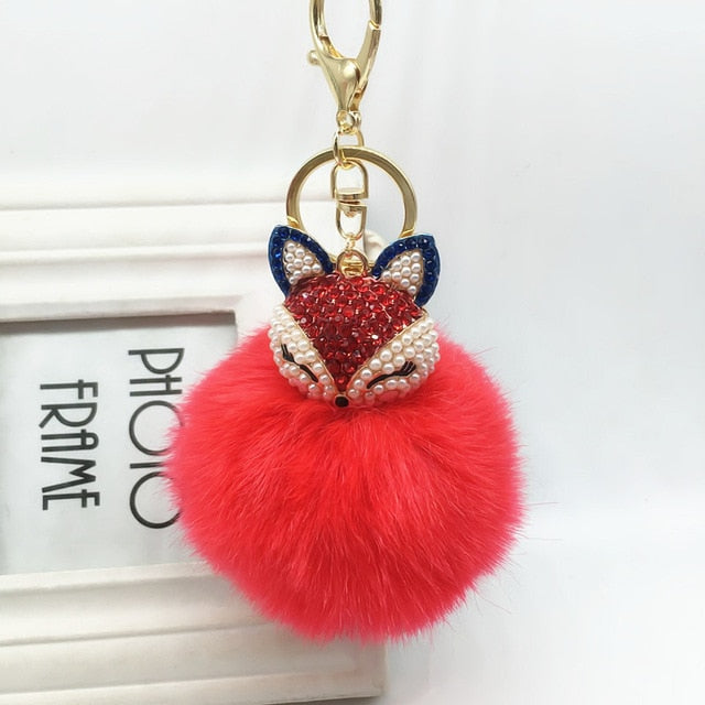 Foxy Glam Ball Keychain