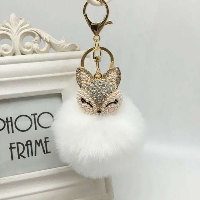 Foxy Glam Ball Keychain