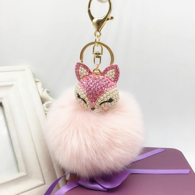 Foxy Glam Ball Keychain