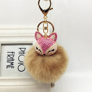 Foxy Glam Ball Keychain