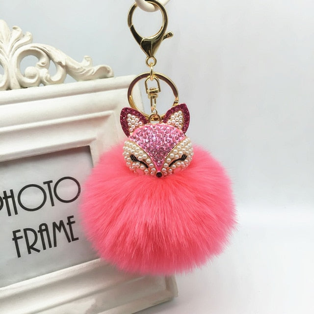 Foxy Glam Ball Keychain