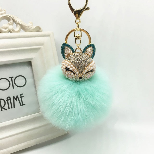 Foxy Glam Ball Keychain