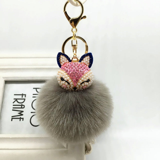 Foxy Glam Ball Keychain